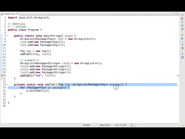 Java Tutorial: Generics on Methods
