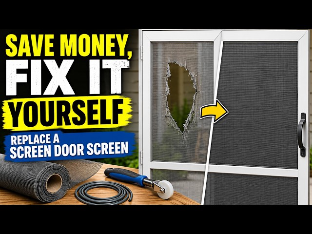 Save Money, Fix It Yourself | How to Replace a Screen Door Screen