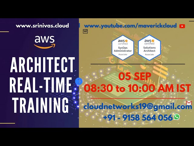 AWS Real-time Training in English from 05/SEP 08:30AM IST