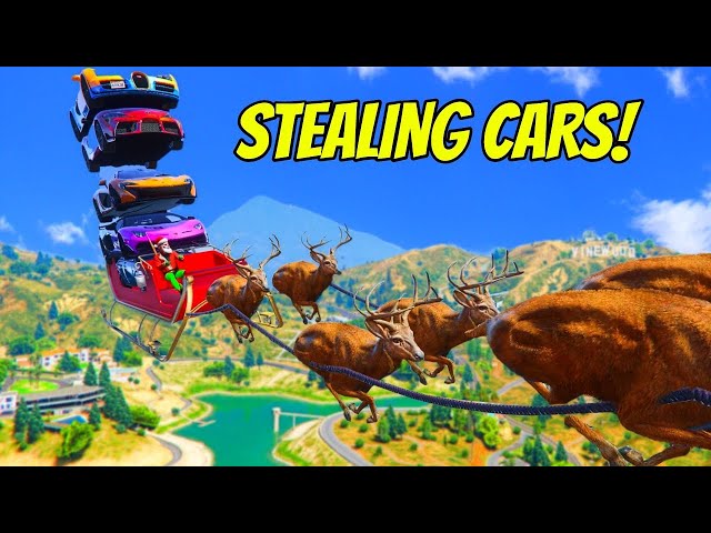 Evil Santa Steals Cars in GTA 5 RP - Memberthon day 607