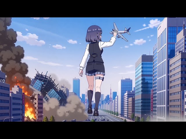 Giantess Growth | The Giant Girl Destroys the City