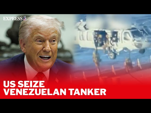 SHOCKING Footage shows US Seize HUGE Venezuelan oil tanker as Trump issues stern warning