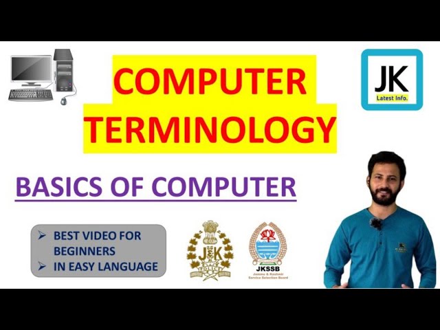 COMPUTER TERMINOLOGY || Basics of Computer : JKP Constable Classes 🔥 Computer Knowledge #jkssb #jkp