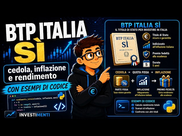 BTP Italia Sì spiegato semplice: cedole, inflazione e simulazione Python