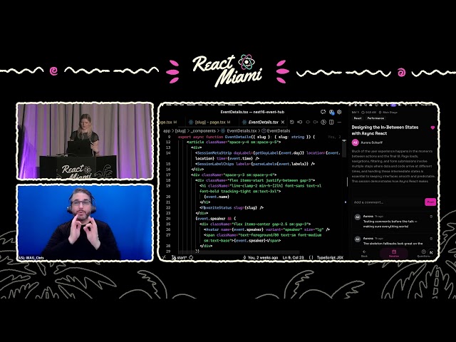 Aurora Scharff - Designing the In-Between States with Async React (ASL Version)