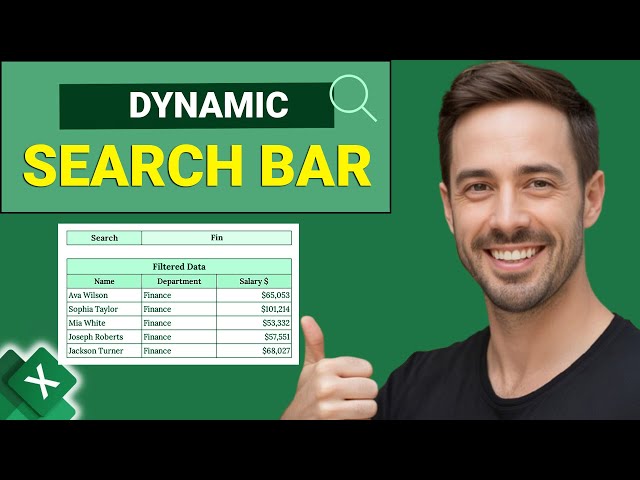 Create a Dynamic Search Bar in Excel — The Smart Way (2025)
