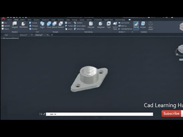 AutoCAD 3D Modeling Tutorial | Threaded Flange Full Explained