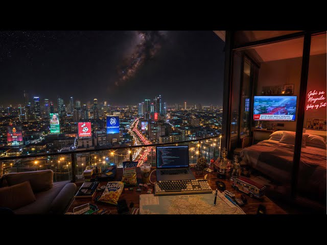just you, clover chips, and the starry night sky of manila ✨ late night lofi chillhop for work/study