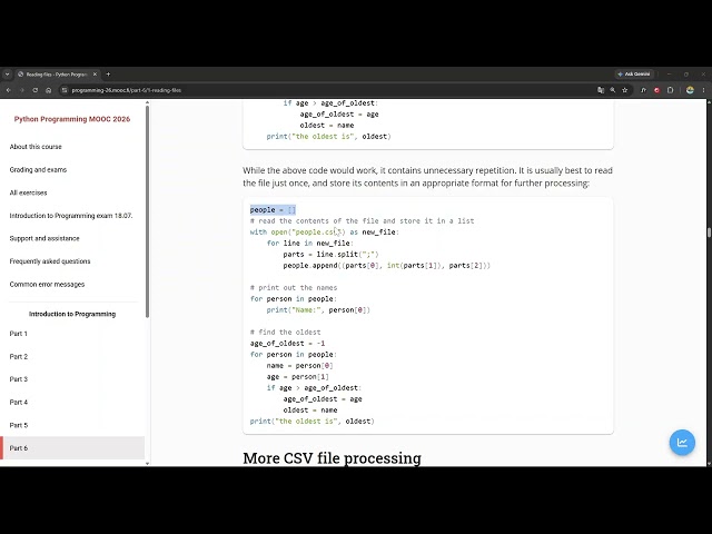 Python Programming MOOC 2026 - Part 6.1.2 Working with Multiple Files