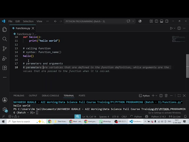 Functions in Python Part - 1