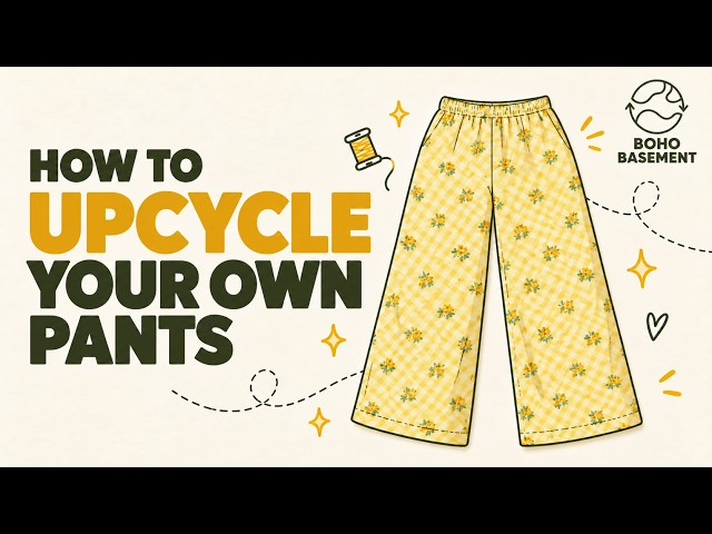 How to Sew Wide-Leg Pants from a Bedsheet | Beginner Sewing Tutorial