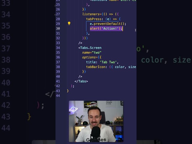 React Native Tab Bar Custom Action Trick 😱