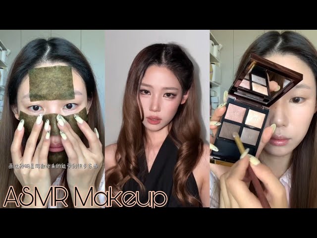 ASMR Makeup & Skincare tutorial 🎀 Satisfying Videos ♡ Aesthetic ✨️