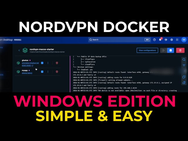 How To Install NordVPN in a Docker Container Super Fast (Windows)