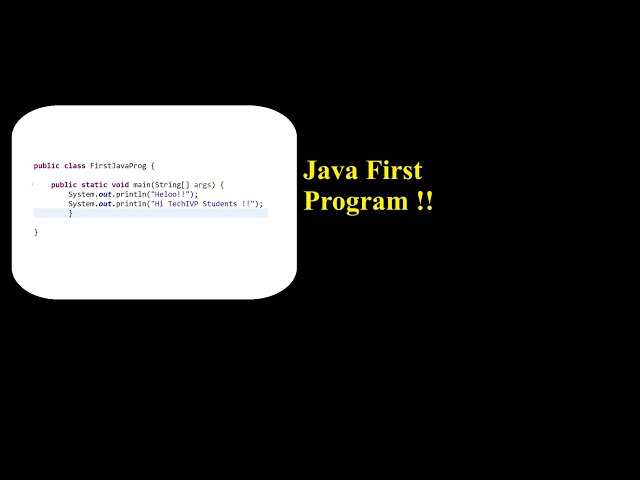 Java First Program for Beginners | Hello in Java | TechIVP #8
