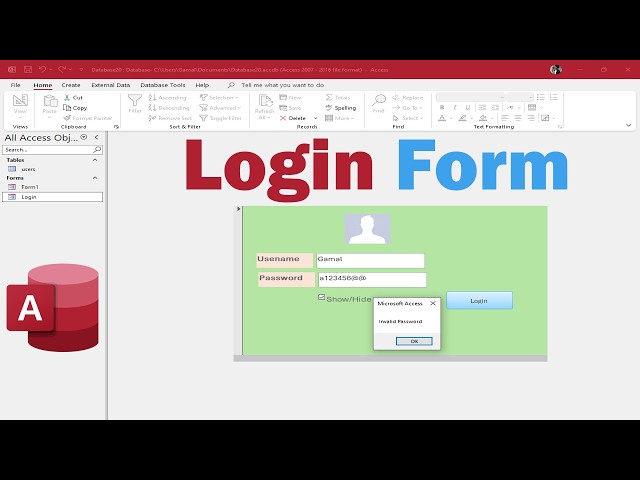 Microsoft Access 2026: Create a Login Form – Beginner Tutorial