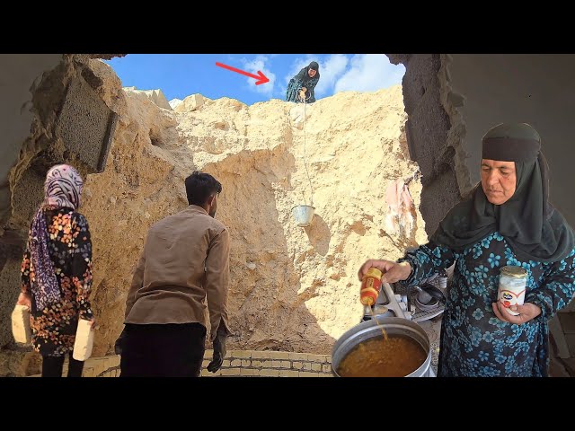 "Hard work; the secret to Grandma's success in this difficult project."