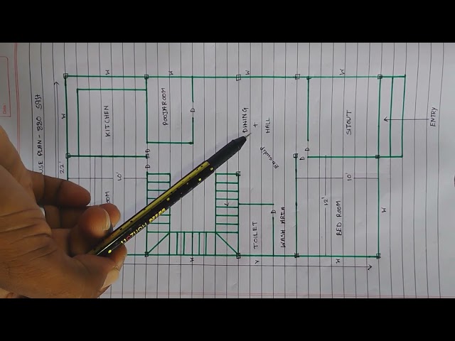 2 BHK House Plan with 22×40🏡🏠✅