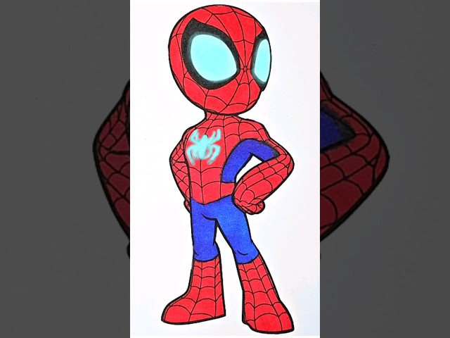 How To Color Spidey From Spidey And His Amazing Friends #coloring #kids #spidey