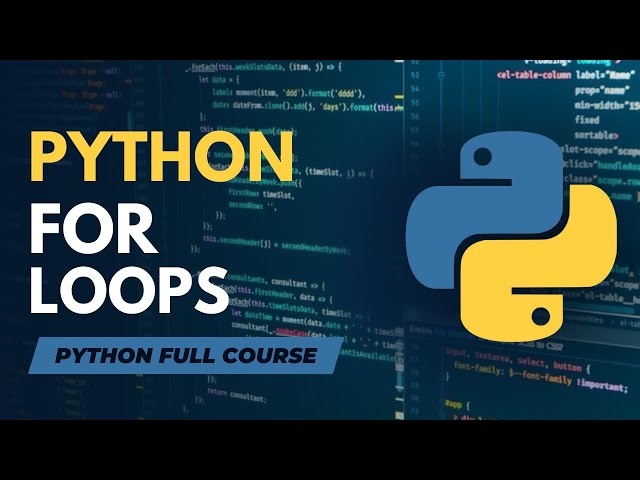 For Loops in Python | Python Full Course - Tutorial #14