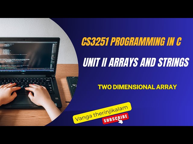 CS3251 C Program | Unit 2 Arrays & Strings| Two-Dimensional Array Explained #cprogramming #shorts