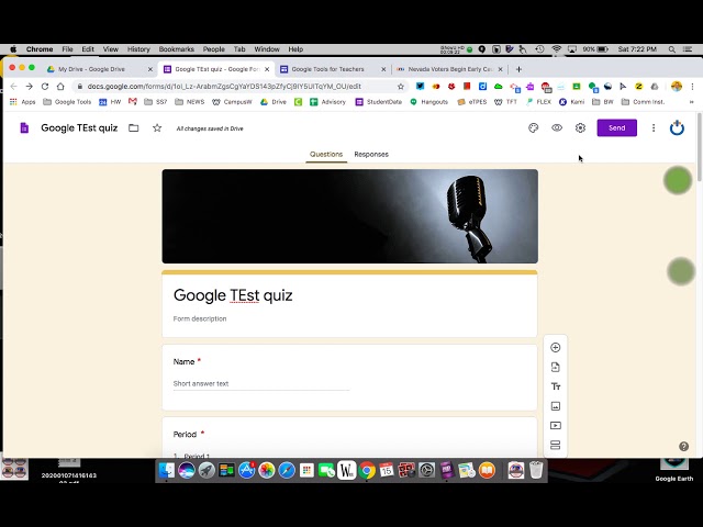 Building a self graded quiz in google forms