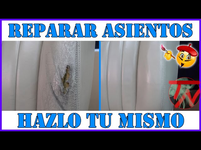 Como REPARAR ASIENTOS DE CUERO con Agujeros Rajas y Grietas 😨 ???💲 | Pintar Asientos Detail Coche 💺🖌
