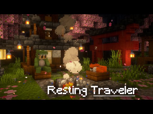 Serene Night Village | Minecraft Lofi Ambience for Relaxation & Focus🌸