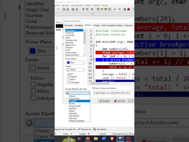 Como cambiar el tema oscuro a dev c++