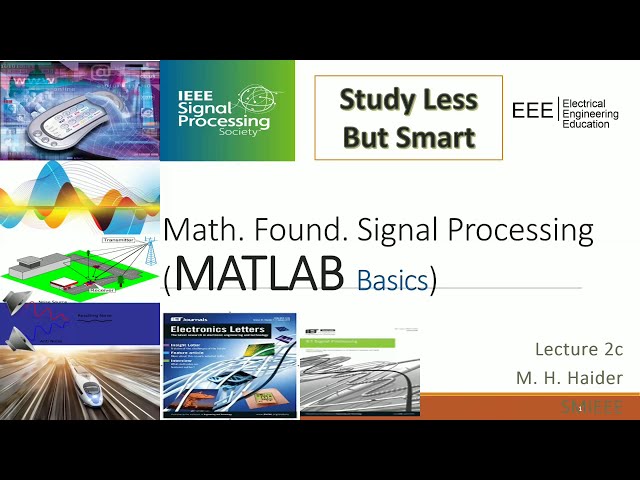 Matlab tutorial for basic operations and plotting | EE MSP 07 | Electrical Engineering Education