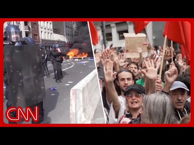 Protests erupt in Spain & France over housing costs & school conditions