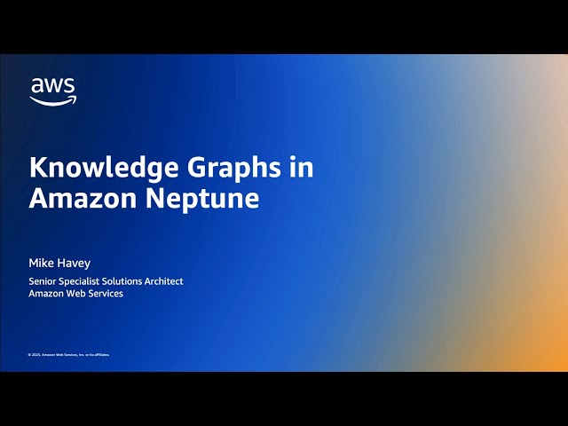Knowledge Graph in Amazon Neptune | Amazon Web Services