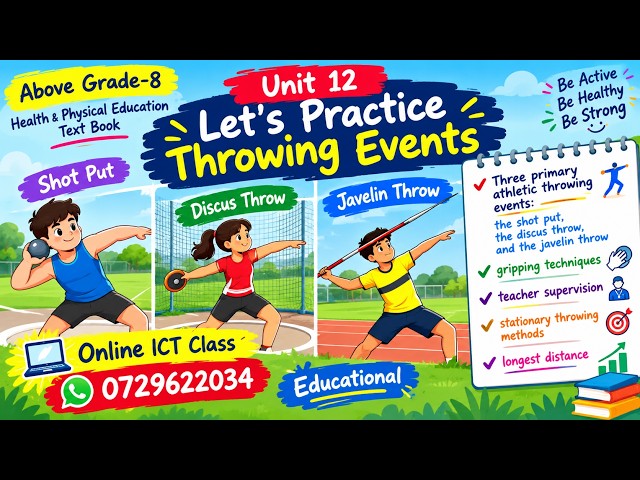 Grade 8 Health Physical Education Text Book Unit12 Lets Practice throwing event Games Primary School