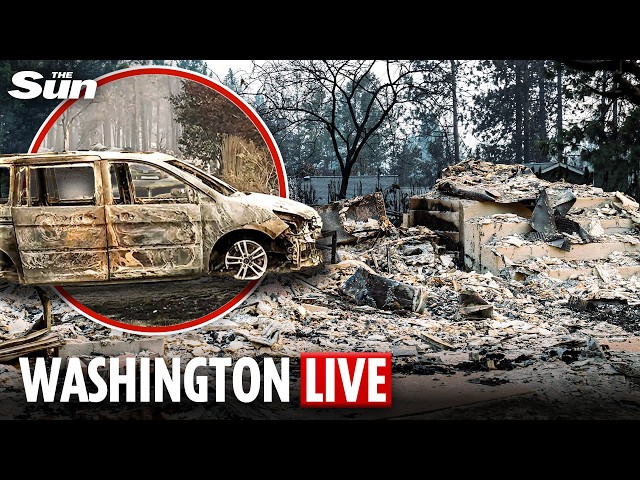 LIVE: Firefighters battle wildfires as thousands flee Spokane neighbourhoods in Washington state