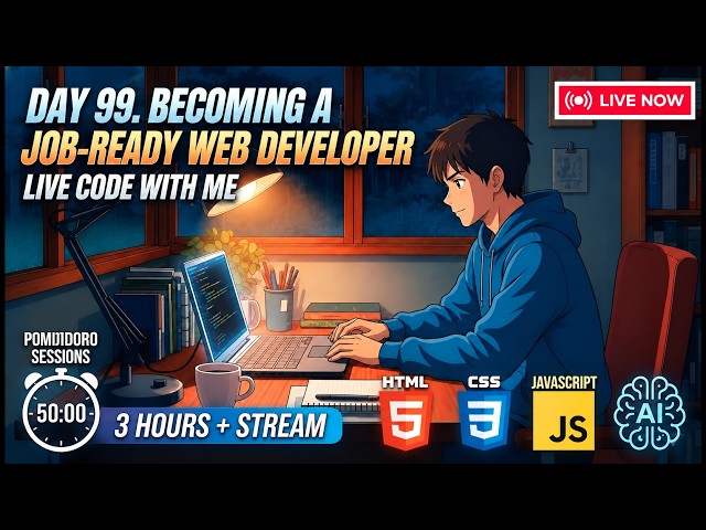 [20-9-26] Day-99: Deadline April 7 | Becoming a Job-Ready Web Developer🇧🇩 3 Hours Live Code