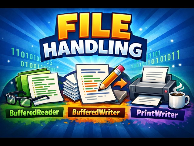 Learn Java File Handling in Hindi 📁 part -2 | BufferedReader, BufferedWriter & PrintWriter Explained