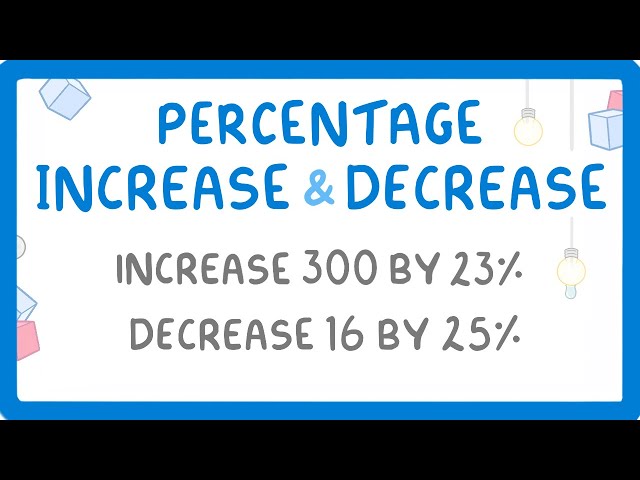 GCSE Maths - Percentage Increase and Decrease (Multiplier Method) (2026/27 exams)