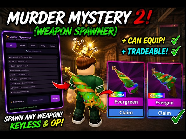 [🔥NEW] MM2 Script 2026 - Best Weapon Spawner | ALL CHROMAS + Tradeable & Equipable | KEYLESS
