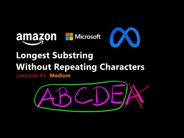 Leetcode 3 - Longest Substring Without Repeating Characters - Coding Interview