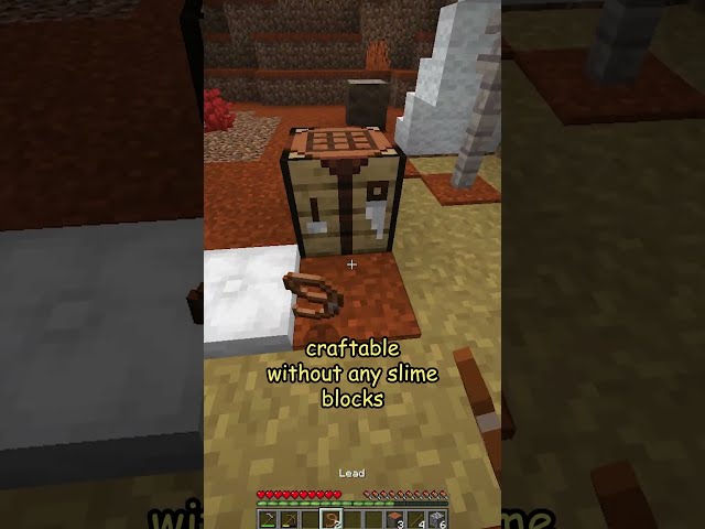 Reworked Lead Crafting Recipe in Minecraft Tutorial