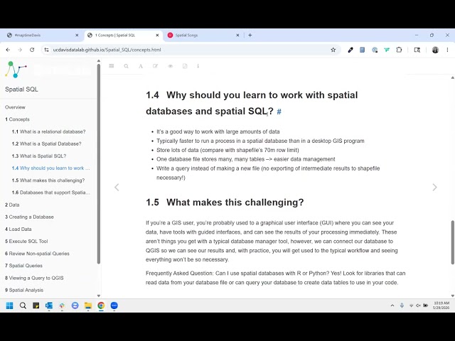 Spatial SQL