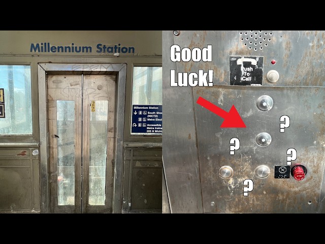 Epic Motor! Hilarious Glass Elevator at Millennium Station in Chicago, IL