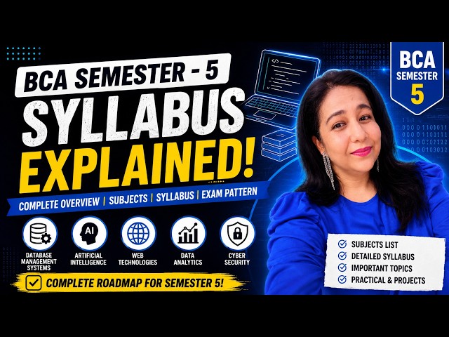 Semester 5 BCA Syllabus Explained | Live Course Available on App | GGSIP University