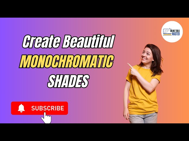 Monochromatic Color Palette Generator | Online Tools Master #onlinetools #browserling