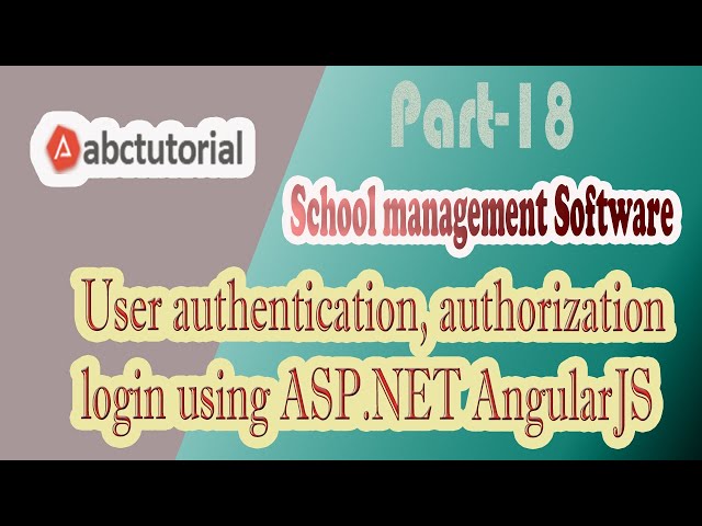 SMS-18: User authentication, authorization and login using ASP.NET MVC AngularJS Javascript JQUERY