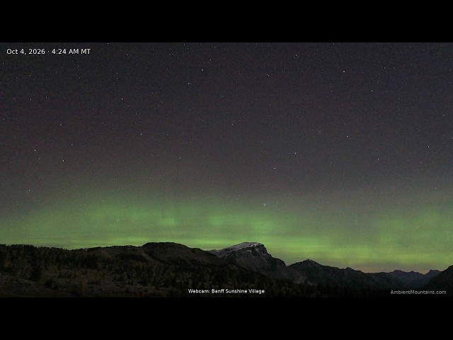 Banff Aurora Live Cam · Night Time-Lapse · Sep 28 – Oct 4, 2026