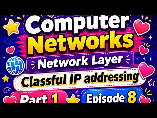Computer Networks - Episode 8 - Network Layer ,Classful IP Addressing 