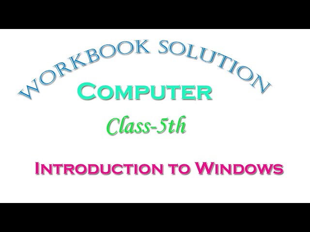 Introduction to windows l Std-5th l English Medium l Ch-4@StudywithMP