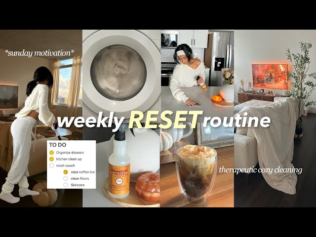 RESET ROUTINE | weekly deep clean, sunday motivation, staying productive & cozy