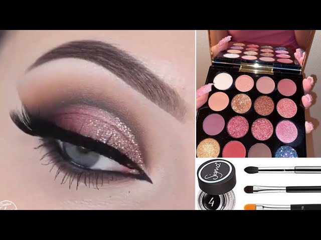Trending Pink cutcreas valima eye makeup tutorial for beginners step by step | shine&glow | makeup 